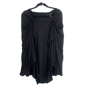 Marc Jacobs spun silk off the shoulder drapey little black dress
